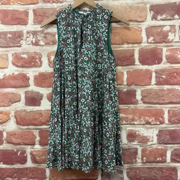 Steve Madden BB Dakota Dress Women's XS Green Multicolor Ditsy Floral Popover - Picture 1 of 9